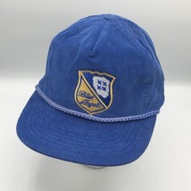 Vintage US Navy Blue Angels Corduroy Snapback Flight Squadron Baseball Hat Cap - £23.86 GBP