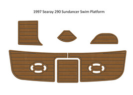 1997 Sea Ray 290 Sundancer Swim Platform Pad Boat EVA Foam Faux Teak Deck Floor - £277.24 GBP