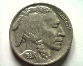 1937 Buffalo Nickel Choice About Uncirculated Ch. Au. Nice Original Coin - £9.43 GBP