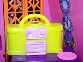 Barbie pink green stereo boombox radio fits Fisher Price loving family dollhouse - £4.74 GBP