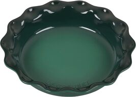 Le Creuset Stoneware 9" Heritage Pie Dish Artichaut New Free Fast Shipping - $49.95