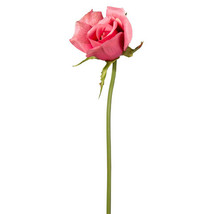 Pink Rose Bud W/Bendable Stem 2.5 X 7.5 Inches - £15.01 GBP