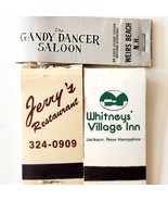 Matches Matchbooks Lot Of 3 Half Size New Hampshire Vintage Inn Saloon D... - $27.43 CAD