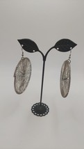 JEWELRY Silvertone Hoops Wired Wrapped Pierced Earrings Costume - $6.92