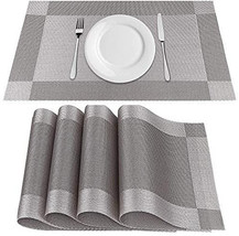 Set Of 4 Placemats Non-Slip Washable Cloth Dining Table Place Mats Kitch... - £11.78 GBP