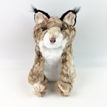 Folkmanis Bobcat Lynx Kitten Cat Hand Puppet Realistic Plush Brown 8.5” EUC - £14.38 GBP
