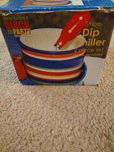 Ceramic Dip Chiller  stripe block party Dennis East - $11.88