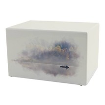 Large/Adult Calm Water Wood Box Funeral Cremation Urn for Ashes 200 Cubic Inches - $167.23