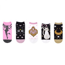 Sailor Moon Lurex 5-Pair Pack of Low Cut Socks Multi-Color - £19.65 GBP