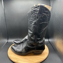 Tony Lama 5984 Men Size 8.5D Black Leather Classic Pull On Western Cowbo... - $935.17 MXN