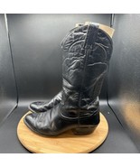 Tony Lama 5984 Men Size 8.5D Black Leather Classic Pull On Western Cowbo... - $940.64 MXN