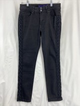 Indigo Rein Women&#39;s Side Lace Up Gothic Jeans Skinny Size 11/29 Black - $21.84