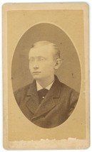 CIRCA 1870&#39;S CDV Handsome Young Fair Boy in Suit &amp; Tie Crossman Rochester, NY - £7.45 GBP