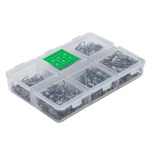 100pcs/box 6 Size Swivel Fishing Connector Snap Pin Rolling Fishing Lure Tackle  - £85.34 GBP