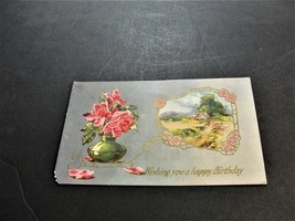 Wishing You a Happy Birthday -1900s Unposted Embossed Postcard.  - £6.55 GBP