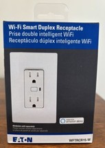 Eaton Wi Fi Smart Duplex Receptacle Works With Amazon Alexa White WFTRCR15-W - £15.60 GBP