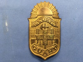 Vintage SECURITY GUARD Badge Shield - $65.00