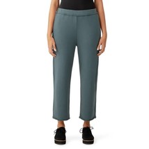 EILEEN FISHER Sz XL Organic Cotton Terry Crop Sweat Pants In Eucalyptus ... - €55,89 EUR