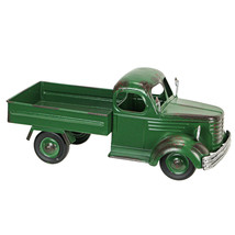 Zeckos 14 Inch Long Green Vintage Pickup Truck Metal Planter Farmhouse Decor - £33.62 GBP