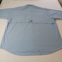 Columbia PFG Omni Shade Men Short Sleeve Button-Down Collar Blue Shirt Chest 54" image 2