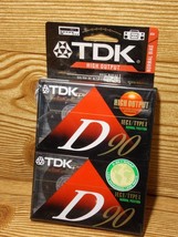 2 Pack Tdk D90 Blank Audio Cassette Recording Tape 90 Minutes New Sealed - £6.24 GBP