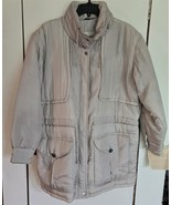 NWT Vintage Womens L Whipp Authentic Light Gray Silk Hidden Hood Jacket ... - €50,31 EUR