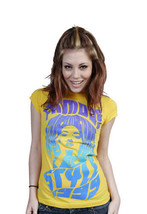 Famous Stars &amp; Straps Women&#39;s Juniors Yellow T-Shirt - £10.00 GBP