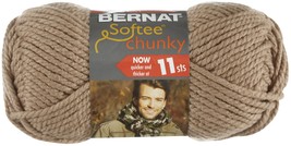 Bernat Softee Chunky Yarn-Soft Taupe - £12.31 GBP