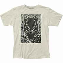 Black Panther Woodcut Mask T-Shirt Beige - $11.99
