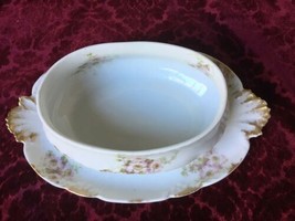 Haviland Limoges Cfh Gdm Large GRAVY/SAUCE Boat With Underplate France No Lid - £19.78 GBP