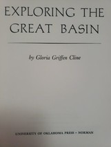 Exploring the Great Basin by Gloria Griffen Cline 1963 University of Oklahoma  - £11.28 GBP