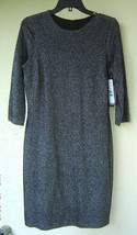 Nwt Karen Kane Metalic Silver Black Knit Dress Size L $138 - £58.86 GBP