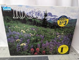 Guild Jigsaw Puzzle 1000 Pcs Paradise Park Mt Rainier WA Sealed 1999 Hasbro - $14.95