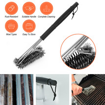 Bbq Grill Brush Scrubber Barbecue Cleaning Tool Stainless Steel Wire Cle... - £19.65 GBP