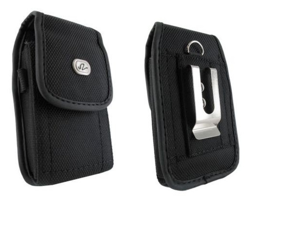 Primary image for Canvas Belt Case Pouch Holster w Clip for Tracfone / Net10 Alcatel MYFLIP A405DL