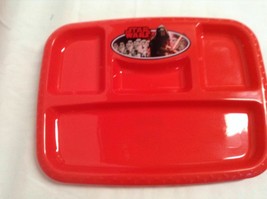 New Hard Plastic Disney Star Wars Divided Tray Plate Red Lot of 4  - $17.82
