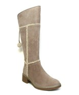 TIMBERLAND BRINDA WOMEN&#39;S TAUPE SUEDE ROLL DOWN TALL ZIP BOOTS, A22DH - £99.54 GBP