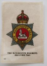 1910's Tobacco Silk Egypt The Manchester Regiment Medal # 90 in Series - $9.99