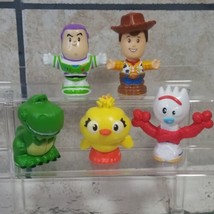 Toy Story 4 Little People Figures Lot Of 5 Woody Buzz Rex Forky Disney Pixar - £9.46 GBP