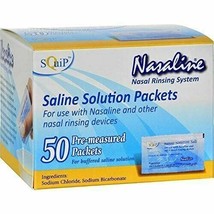 NEW Squip Products Nasaline Salt Solution Packets 50 packets - £10.01 GBP