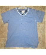 Great Nites soft cotton henley top w/pocket - $3.00