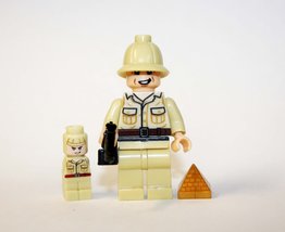 Building Block Rene Bellog Indiana Jones Minifigure Custom  - £5.17 GBP