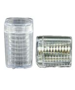 Plastic Coin, Quarters, Storage Unit w/10 25 cent coin Capsules &amp; quarte... - $23.89