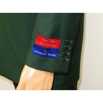 Men Apollo King Band Collarless Church Suit Mandarin 5 Hidden Buttons AG59 Green image 5