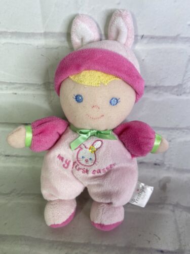 Primary image for Prestige Doll Lovey My First Easter Bunny Ears Pink Blonde Baby Toy Rattle Plush