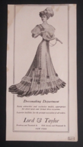 Burr McIntosh Monthly Lord &amp; Taylor Dress Department Antique Cut Print Ad 1906 - £7.86 GBP