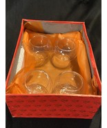 Set of 4 Clear Glass Tea Cups Round Bowl Style with Box Asian Tea Ceremo... - $31.01 CAD