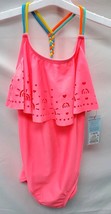 Girls' Large (10/12 ) Flounce Pink One Piece Swimsuit - Cat & Jack image 2