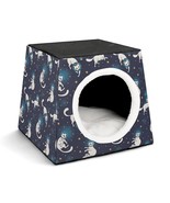 Mondxflaur Stars Galaxy Cat Beds for Indoor Cats Cave Bed 3 in 1 Pet House - £26.43 GBP