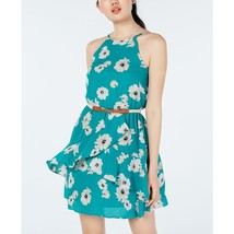 BCX Juniors&#39; Printed Pleat-Neck Dress with Belt XL B4HP - £15.68 GBP